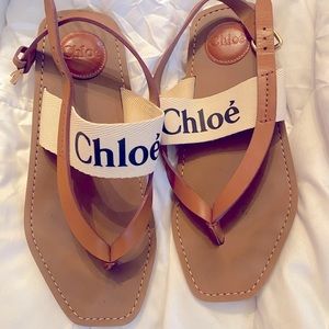 Chloe Sandals, strap with buckle. European size 9.